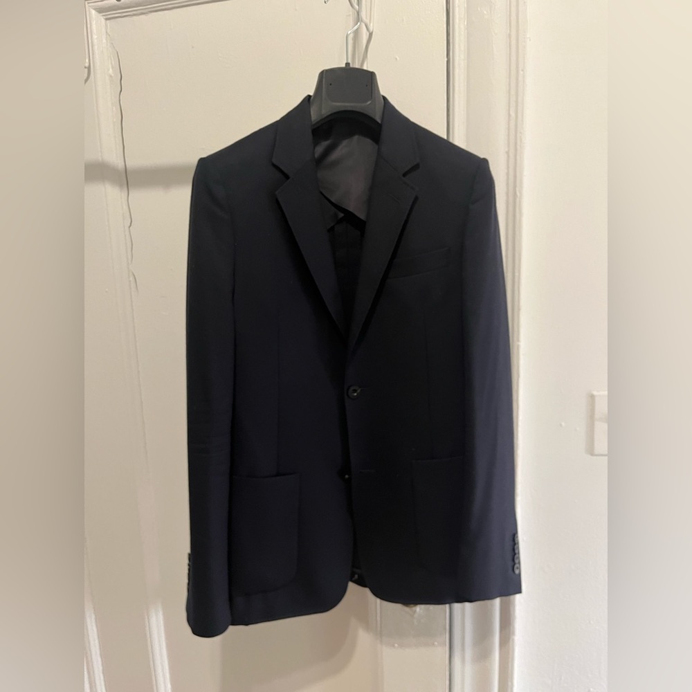 Mr P. Navy worsted wool blazer